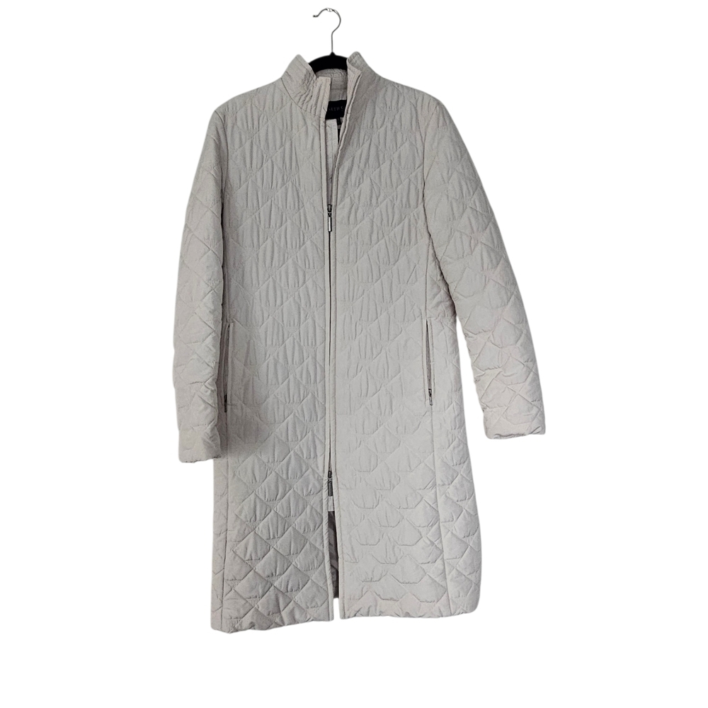 Kenneth Cole New York Women's Light Off White Quilted Puffer Coat Size 9/10 Flaw